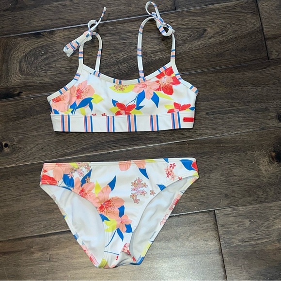 Roxy Other - Roxy Girl's Friendly Flower Bralette Set Swimsuit (Big Kids) Size 8